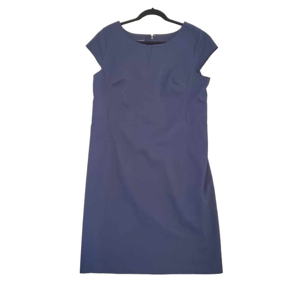 Talbots Size 16 Cap Sleeve Navy Dress